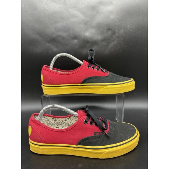 Vans X Disney 90th Anniversary Low Top Shoes Mens 8 Women 9.5 Red Black Yellow main image 5